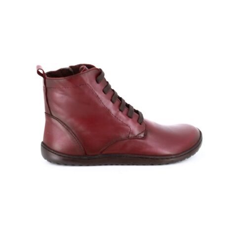 Botín Barefoot Mujer Piel Burdeos